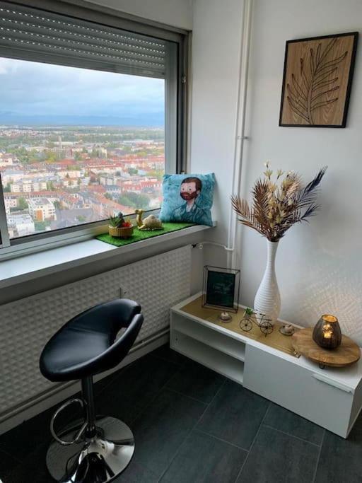 Grand Appartement 2 Chambres 5 Pers Max, Vue Panoramique Avec Parking Mulhouse Eksteriør billede